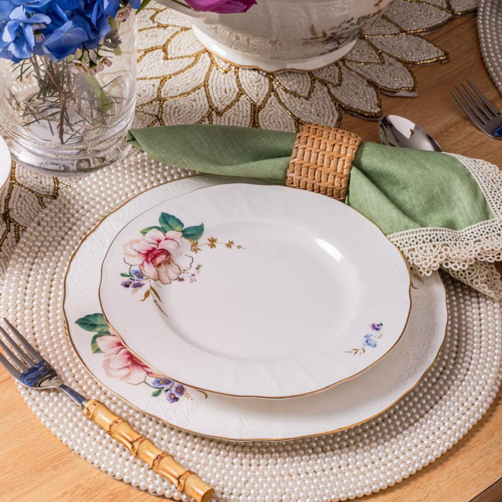 Roselle Royale Side Plate- Set of 2 – Pink Palette Stationery