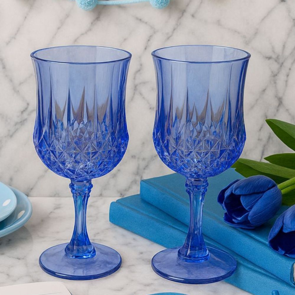 Blue Crystal Candy Goblet- Set of 4 – Pink Palette Stationery