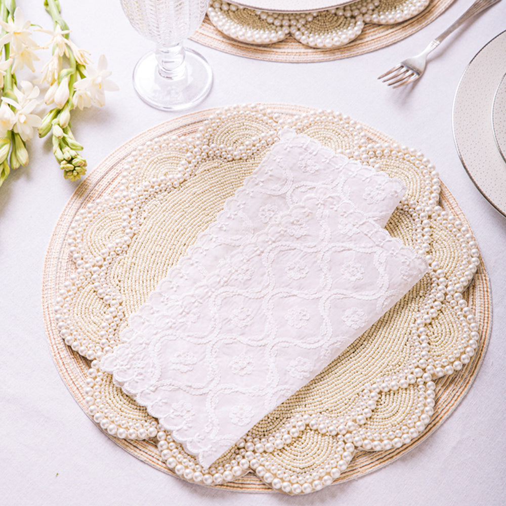 Ivory Pearl Table Mat - Set of 2 – Pink Palette Stationery